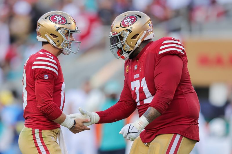 Brock Purdy calls 49ers’ LT Trent Williams his security blanket