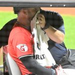 Guardians DH recovering after being hit in face by foul tip